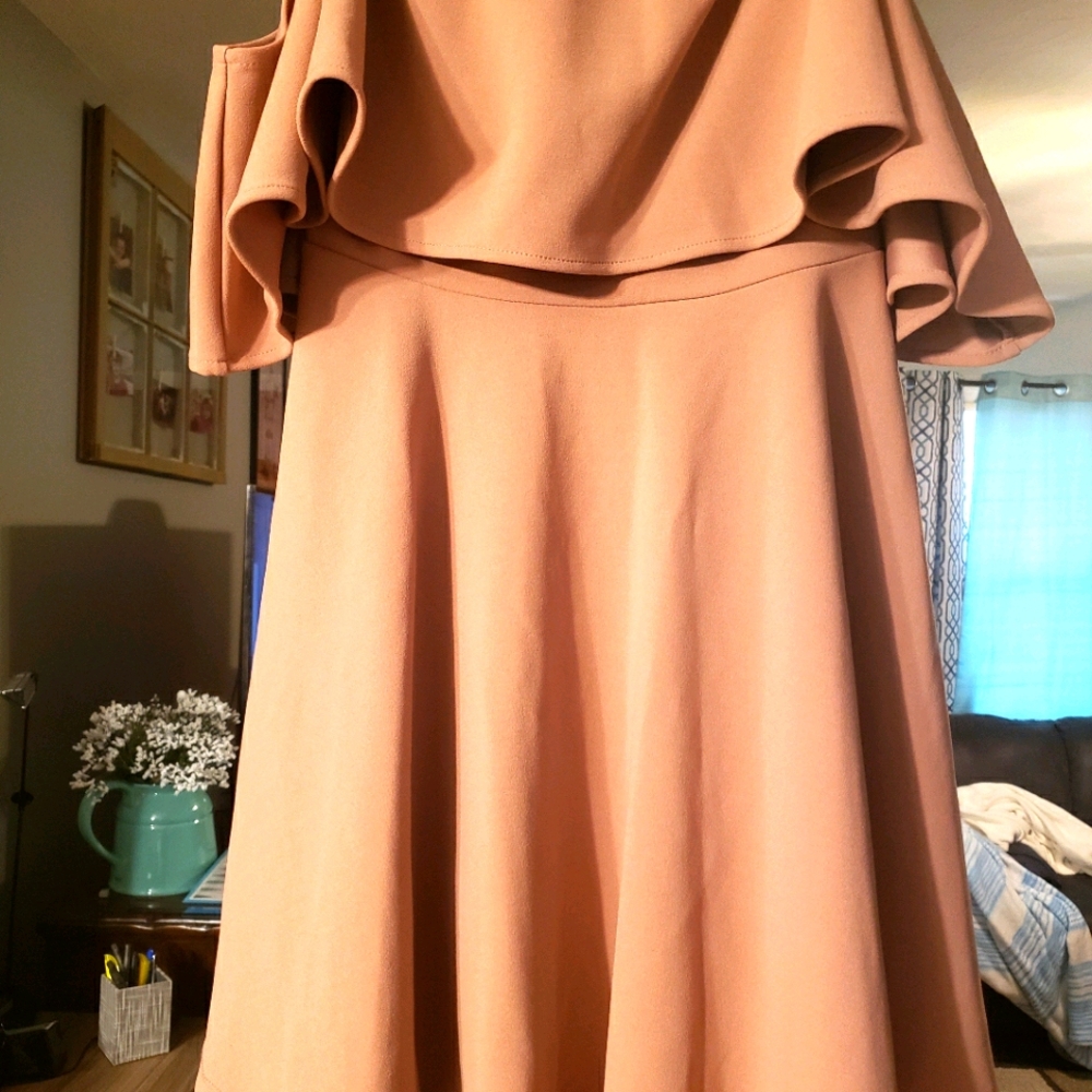 Off shoulder strapless dress